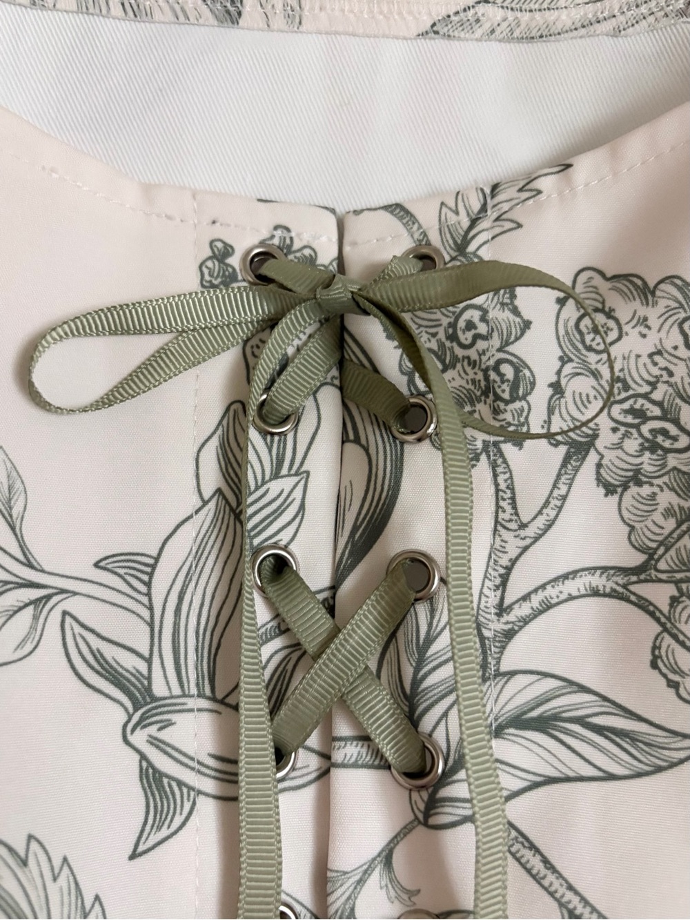 Fairycore Corset Top Floral Print Cottagecore Bustier Lace Up Small - Picture 8 of 13